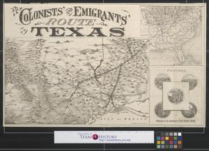 Colonists' and emigrants' route to Texas.