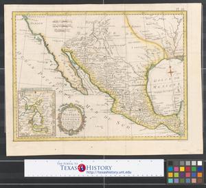 Primary view of object titled 'Carte du Mexique ou de la nouvelle Espagne: ou l'on peut suivre les mouvemens des côstes pour l'Histoire de l'Amerique.'.