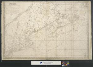 Carte réduite des côtes orientales de l'Amérique septentrionale : Contenant celles des provinces de New-York et de la Nouvelle Angleterre, celles de l'Acadie ou Nouvelle Ecosse, de l'Île Royale de l'Île St. Jean, avec l'interieur du pays.