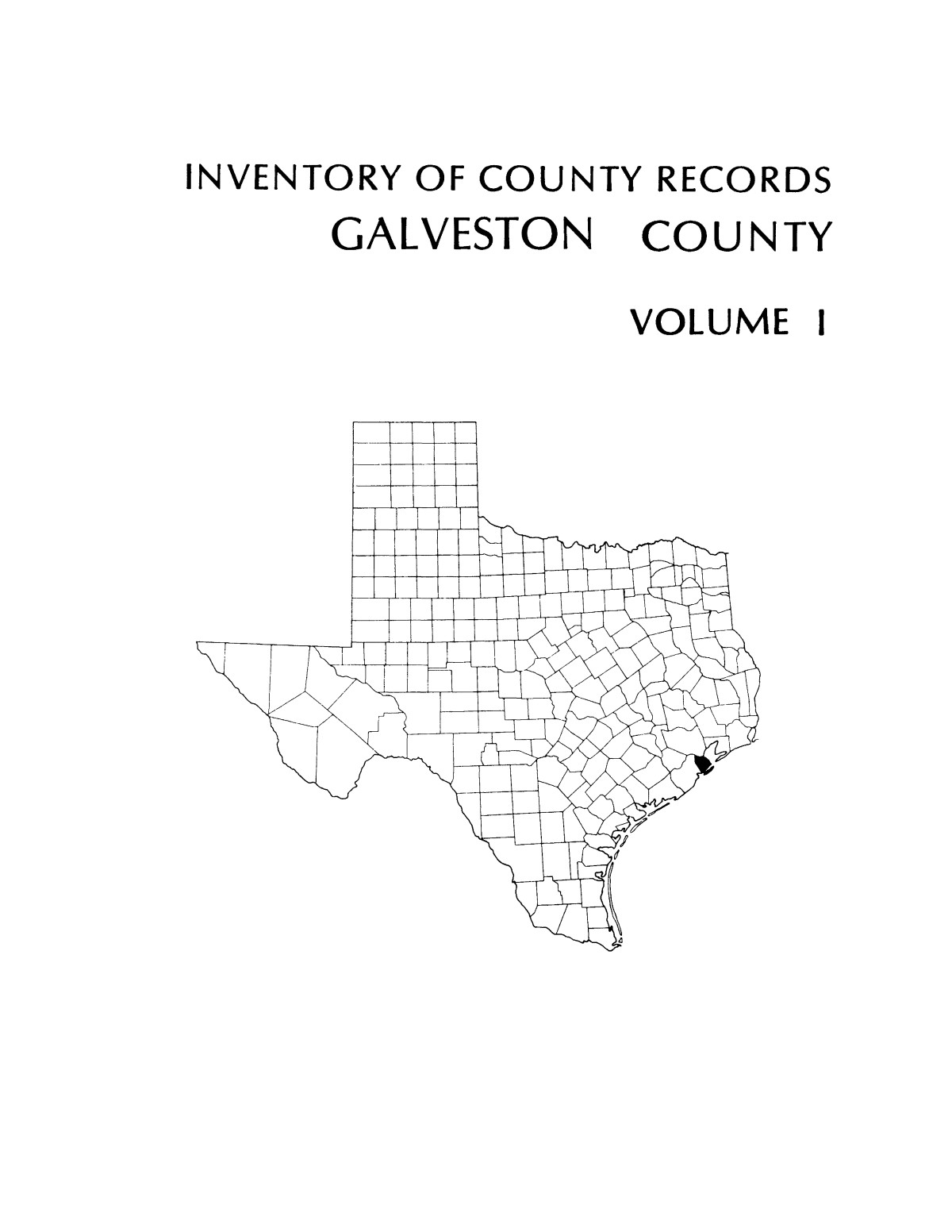 Inventory of county records Galveston County courthouse Galveston