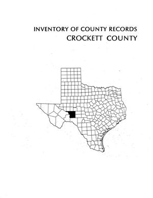 Primary view of object titled 'Inventory of county records, Crockett County courthouse, Ozona, Texas'.