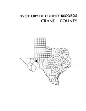 Primary view of object titled 'Inventory of county records, Crane County courthouse, Crane, Texas'.
