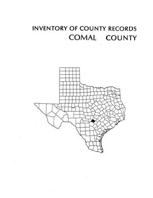 Inventory of county records, Comal County courthouse, New Braunfels, Texas
