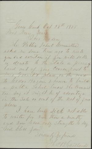 Primary view of object titled 'Letter to [Cromwell Anson Jones,] [October 1875]'.