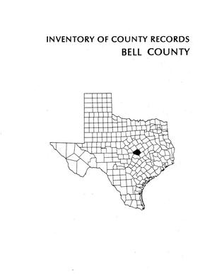 Primary view of object titled 'Inventory of county records, Bell County courthouse, Belton, Texas'.