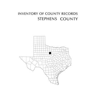Inventory of county records, Stephens County Courthouse, Breckenridge, Texas