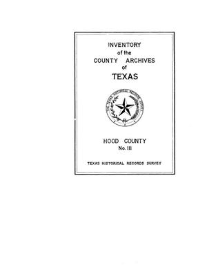 Primary view of object titled 'Inventory of the county archives of Texas : Hood County, no. 111'.