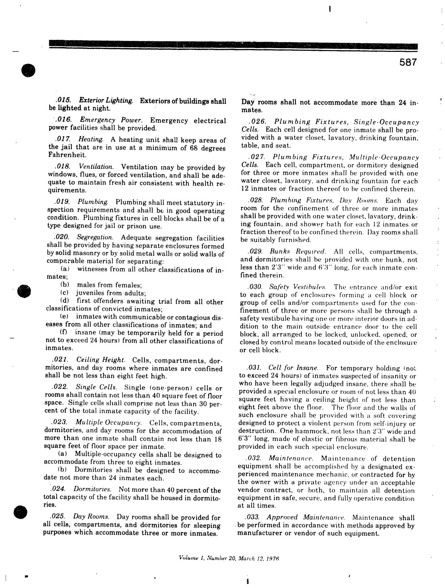 Texas Register, Volume 1, Number 20, Pages 565-598, March 12, 1976
                                                
                                                    587
                                                
