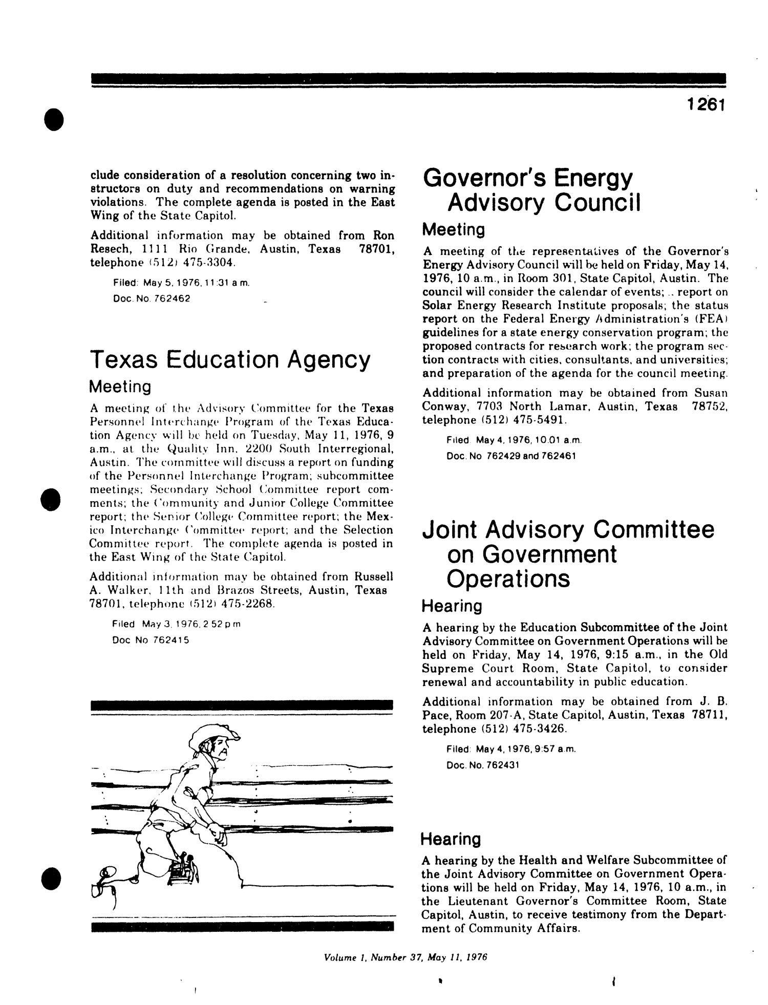 Texas Register, Volume 1, Number 37, Pages 1237-1276, May 11, 1976
                                                
                                                    1261
                                                