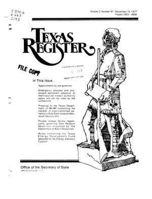 Texas Register, Volume 2, Number 97, Pages 4803-4856, December 16, 1977