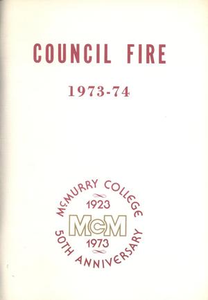 Council Fire, Handbook of McMurry College, 1973-74
