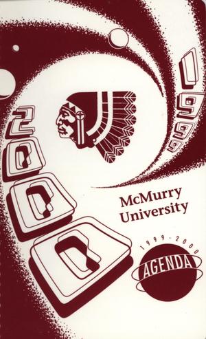 Primary view of object titled 'Council Fire, Handbook of McMurry University, 1999-00'.
