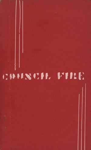 Primary view of object titled 'Council Fire, Handbook of McMurry College, [1930~]'.