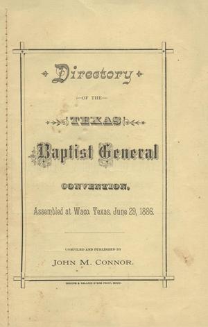 Directory of the Texas Baptist General Convention, 1886