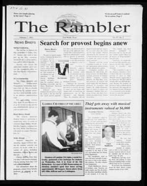 The Rambler (Fort Worth, Tex.), Vol. 87, No. 2, Ed. 1 Thursday, February 7, 2002