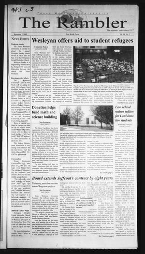 The Rambler (Fort Worth, Tex.), Vol. 94, No. 1, Ed. 1 Wednesday, September 7, 2005