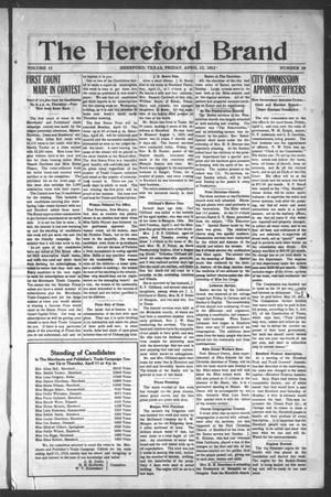 The Hereford Brand, Vol. 12, No. 10, Ed. 1 Friday, April 12, 1912