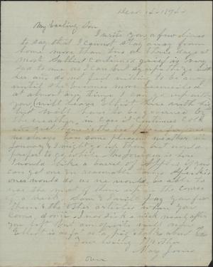 Primary view of object titled 'Letter to Cromwell Anson Jones, 14 December 1874'.