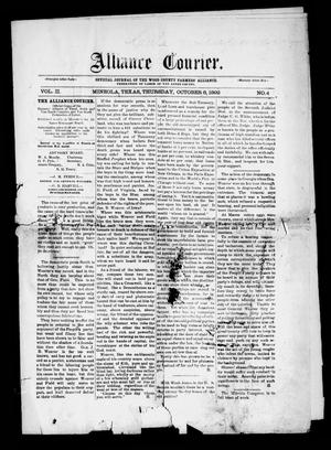 Alliance Courier (Mineola, Tex.), Vol. 2, No. 4, Ed. 1 Thursday, October 6, 1892