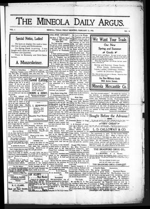 The Mineola Daily Argus (Mineola, Tex.), Vol. 1, No. 14, Ed. 1 Friday, February 13, 1903