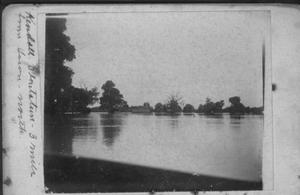 Primary view of object titled '[Photograph of Kendall Plantation During Flood]'.