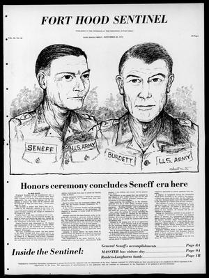 Primary view of object titled 'Fort Hood Sentinel (Temple, Tex.), Vol. 32, No. 30, Ed. 1 Friday, September 28, 1973'.