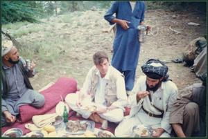 Primary view of object titled '[Charles Wilson Eating in Pakistan]'.