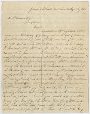 [Letter from Jeff Thompson to D. N. Hennen, May 21]
