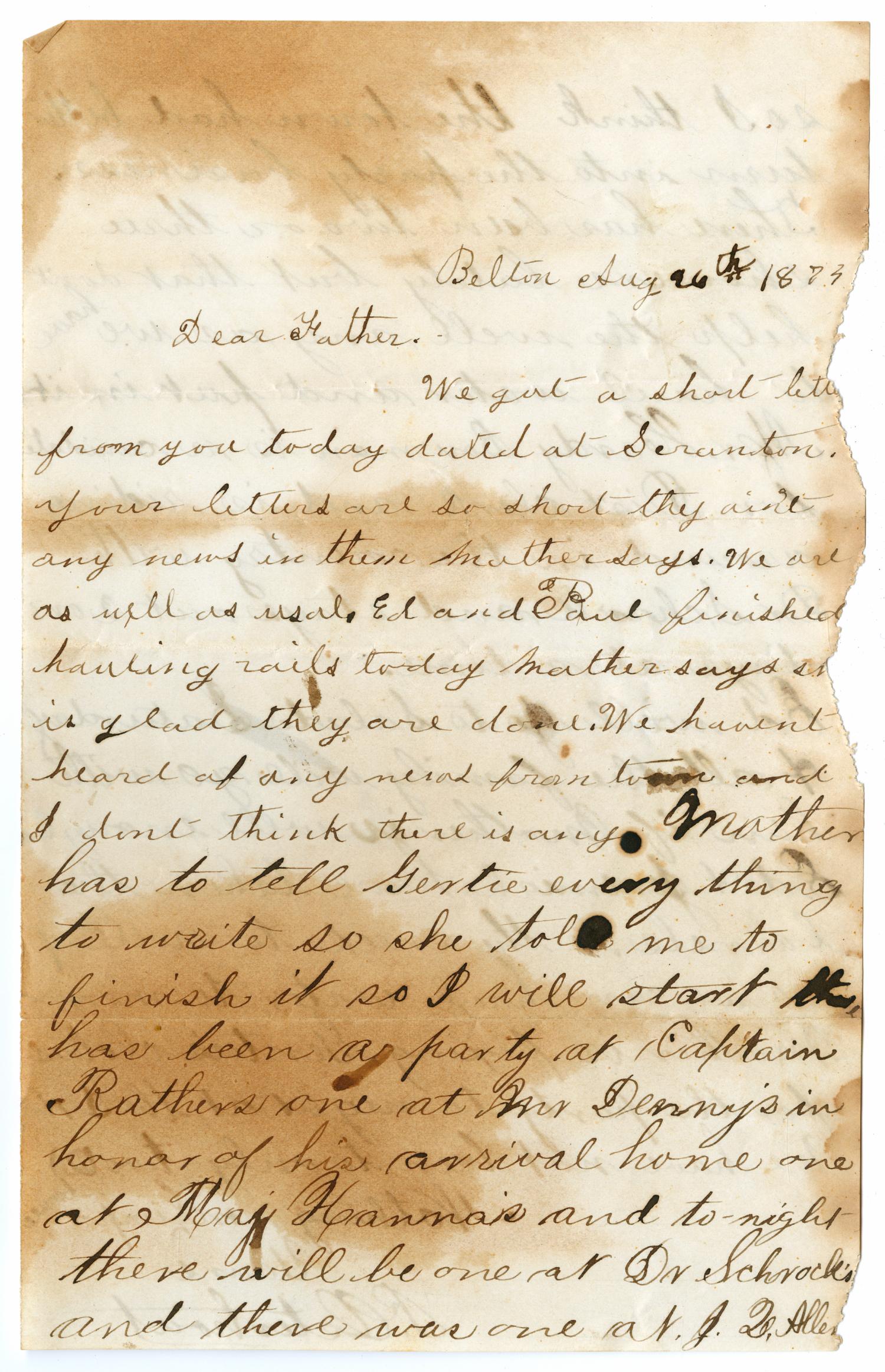 [Letter from P. Osterhout to John Patterson Osterhout, August 26, 1873]
                                                
                                                    [Sequence #]: 1 of 4
                                                