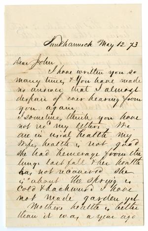 Primary view of object titled '[Letter from P. W. Osterhout to John Patterson Osterhout'.