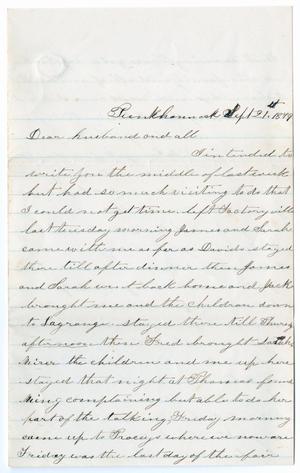 [Letter from Junia Roberts Osterhout to John Patterson Osterhout and Family, September 21, 1879]