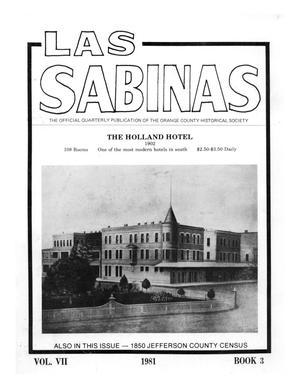 Las Sabinas, Volume 7, Number 3, July 1981