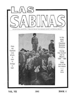 Primary view of object titled 'Las Sabinas, Volume 7, Number 4, October 1981'.