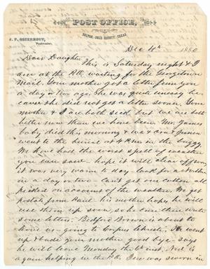 [Letter from John Patterson Osterhout to Gertrude Osterhout, December 4, 1880]