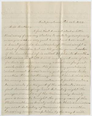 Primary view of object titled '[Letter from Gertrude Osterhout to Paul Osterhout, February 27, 1882]'.