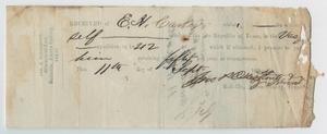 Primary view of object titled '[Certificate of Payment]'.