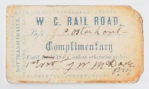 [Railroad Ticket to John Patterson Osterhout]