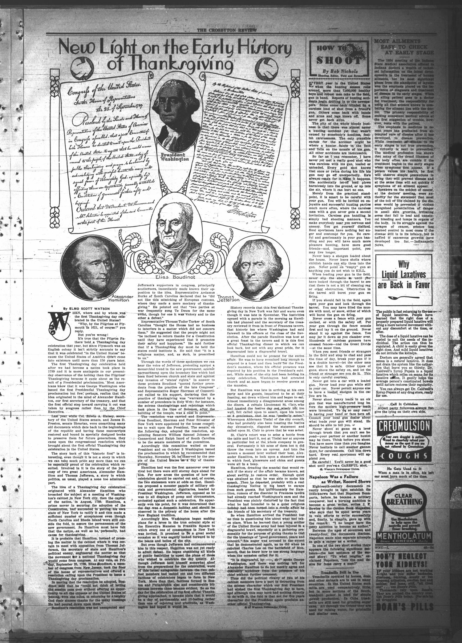 The Crosbyton Review. (Crosbyton, Tex.), Vol. 26, No. 47, Ed. 1 Friday, November 16, 1934
                                                
                                                    [Sequence #]: 3 of 8
                                                
