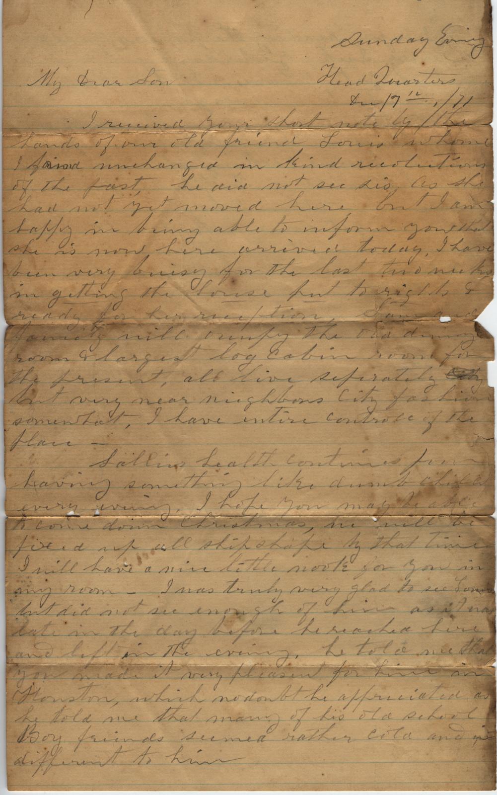 Letter to Cromwell Anson Jones, 17 December 1871
                                                
                                                    [Sequence #]: 1 of 2
                                                