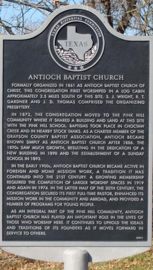 [Texas Historical Commission Marker: Antioch Baptist Church]