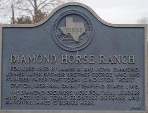 [Texas Historical Commission Marker: Diamond Horse Ranch]
