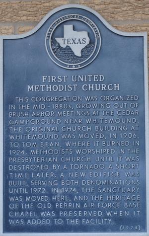 [Texas Historical Commission Marker: First United Methodist Church]