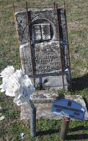 Primary view of object titled '[Photograph of Harriet Haning's Grave]'.