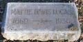 [Photograph of the Grave of Mattie Davis Lucas]