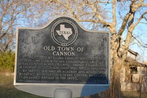 [Texas Historical Commission Marker: Old Town of Cannon]