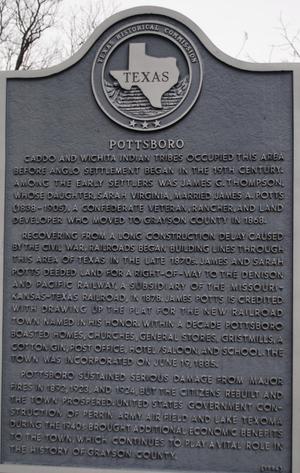 [Texas Historical Commission Marker: Pottsboro]