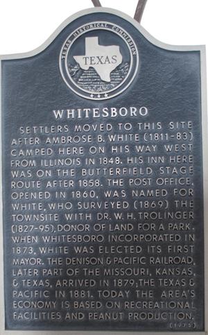 [Texas Historical Commission Marker: Whitesboro]