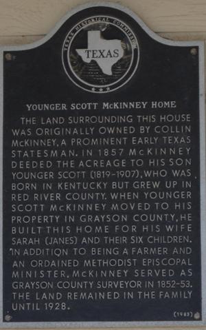 [Texas Historical Commission Marker: Younger Scott McKinney Home]