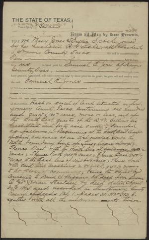 Deed of land, 1892