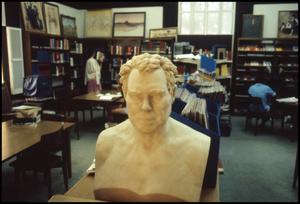[John H. Reagan Bust in the Carnegie Library - Palestine]